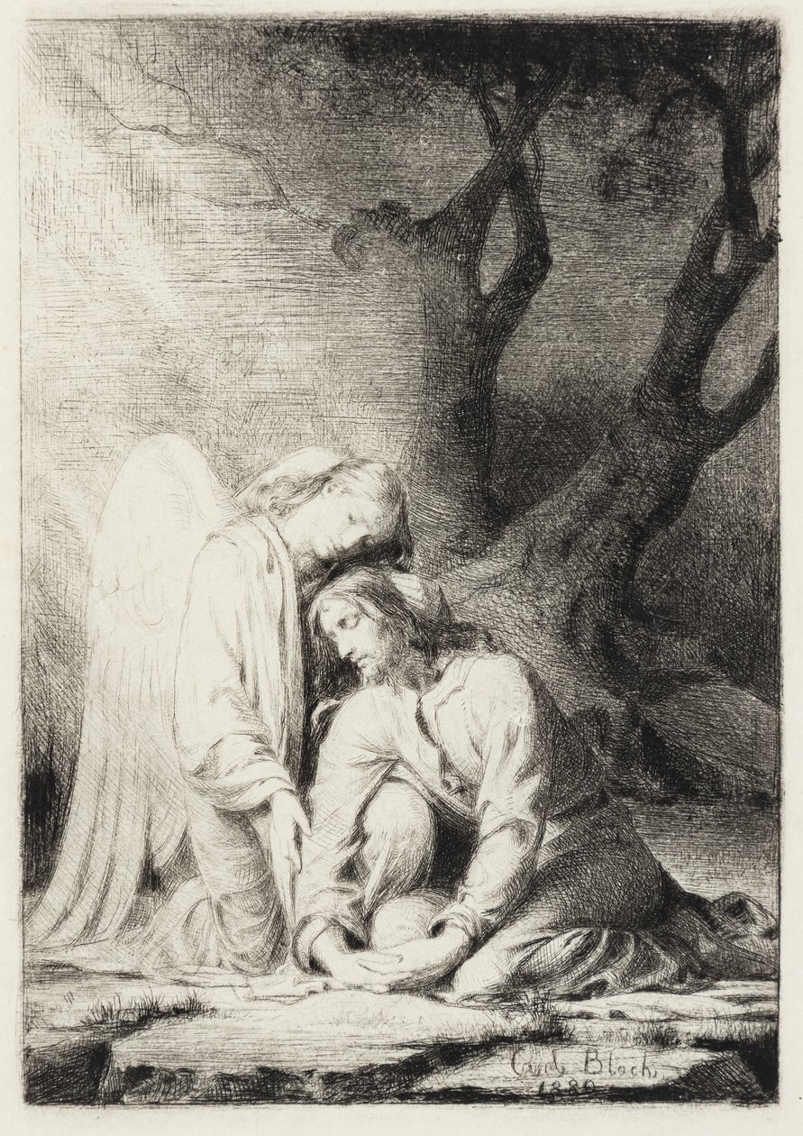 Kristus i Getsemane af Carl Bloch