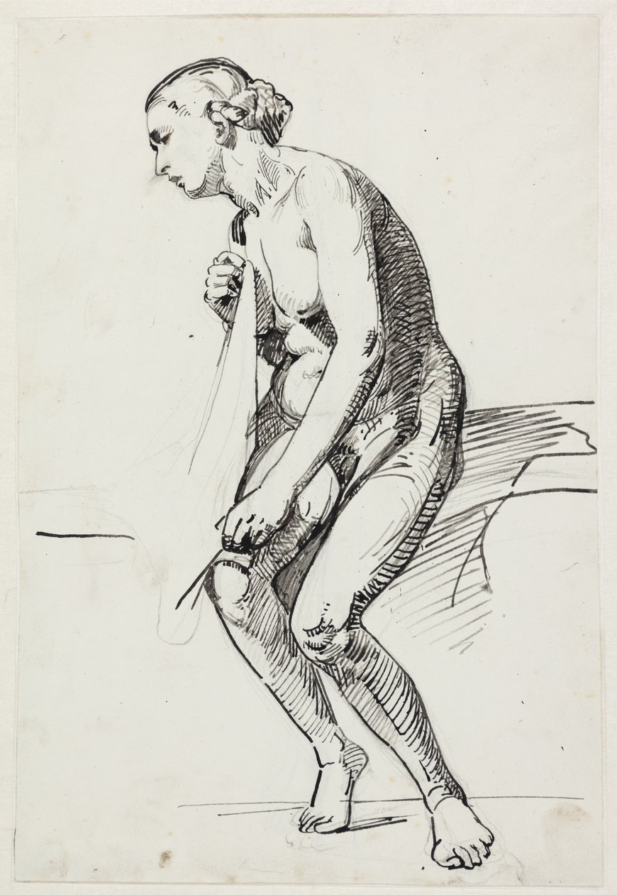 Studier til museets maleri "Jairi datter" (kms835) af Carl Bloch