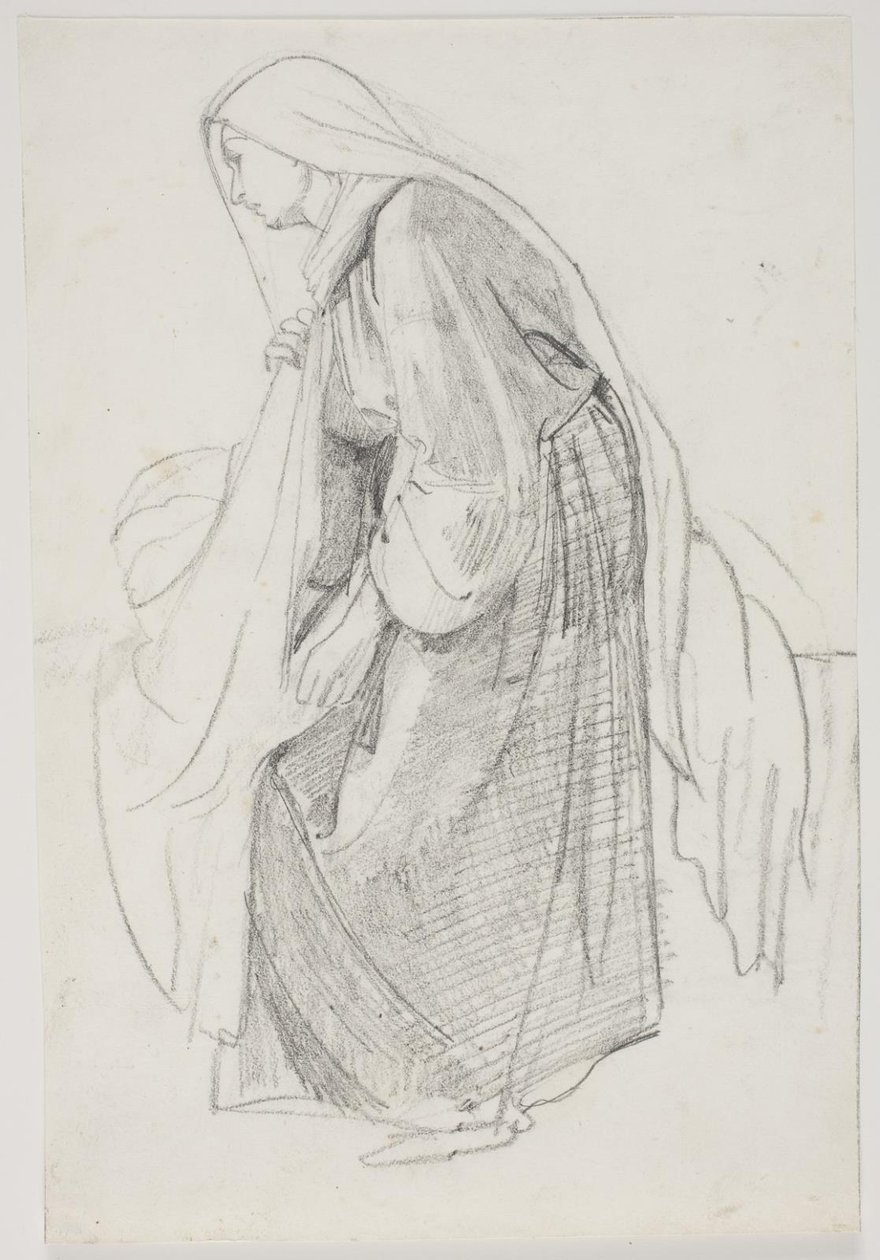 Studier til museets maleri "Jairi datter" (kms835) af Carl Bloch