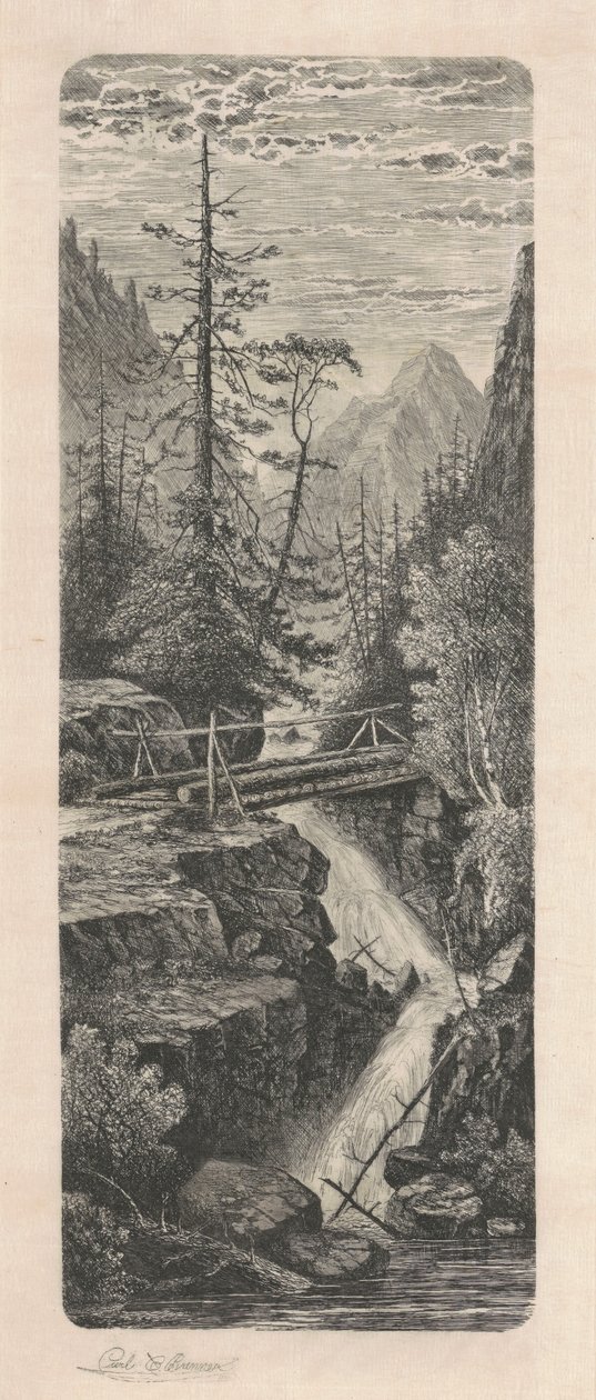 Vandfald, Rocky Mountains af Carl C. Brenner