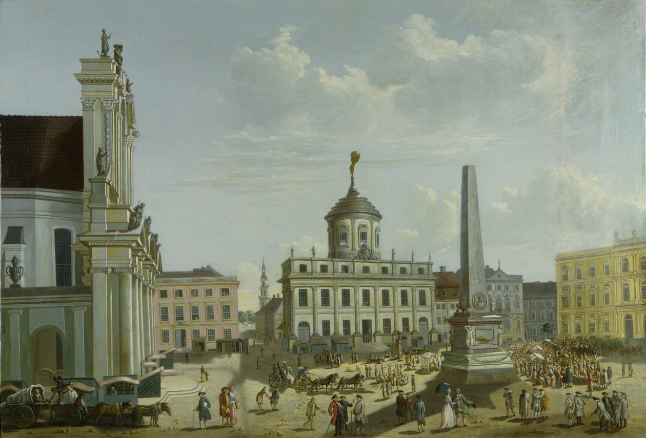 Udsigt over rådhuset, 1772 af Carl Christian Baron