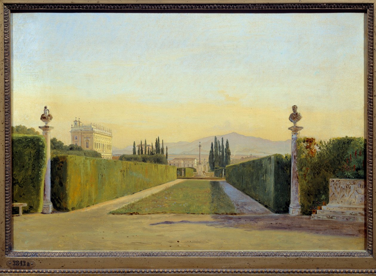 Villa Albanis haver. Maleri af Carl Christian Constantin Hansen (1804-1880) Ec. Dan. af Carl Christian Constantin Hansen