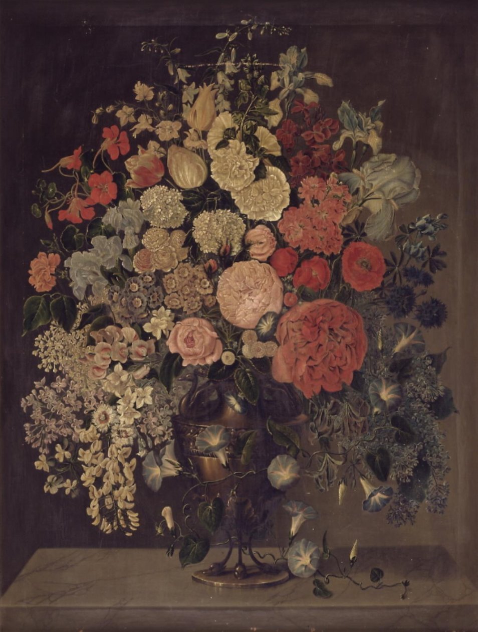 En stor vase med blomster af Carl Christian Seydewitz