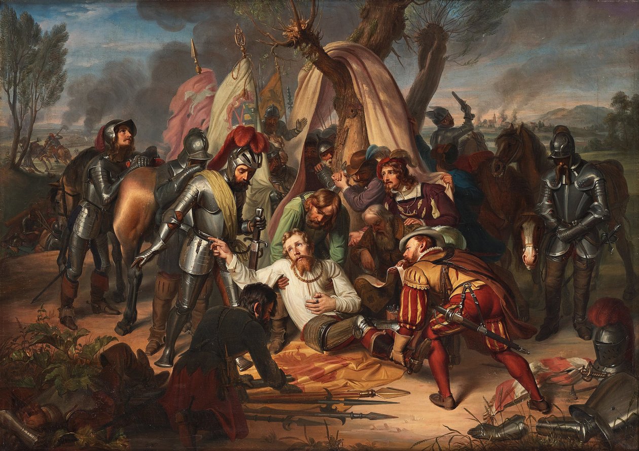 Maurice, kurfyrste af Sachsen ved slaget ved Sievershausen, 1553, 1837. af Carl Christian Vogel von Vogelstein