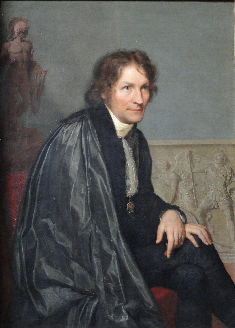Portrait of the sculptor Bertel Thorvaldsen 1770-1844, 1814 af Carl Christian Vogel von Vogelstein