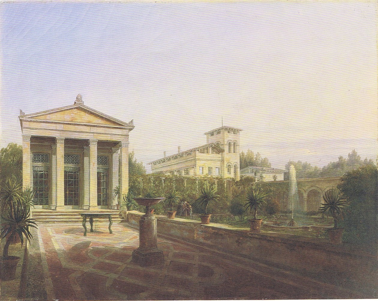 Havehuset på Charlottenhof ved Potsdam af Carl Daniel Freydanck