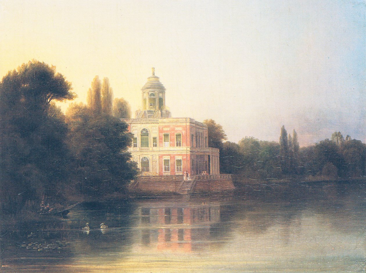Udsigt til Marmorpalais ved Potsdam af Carl Daniel Freydanck