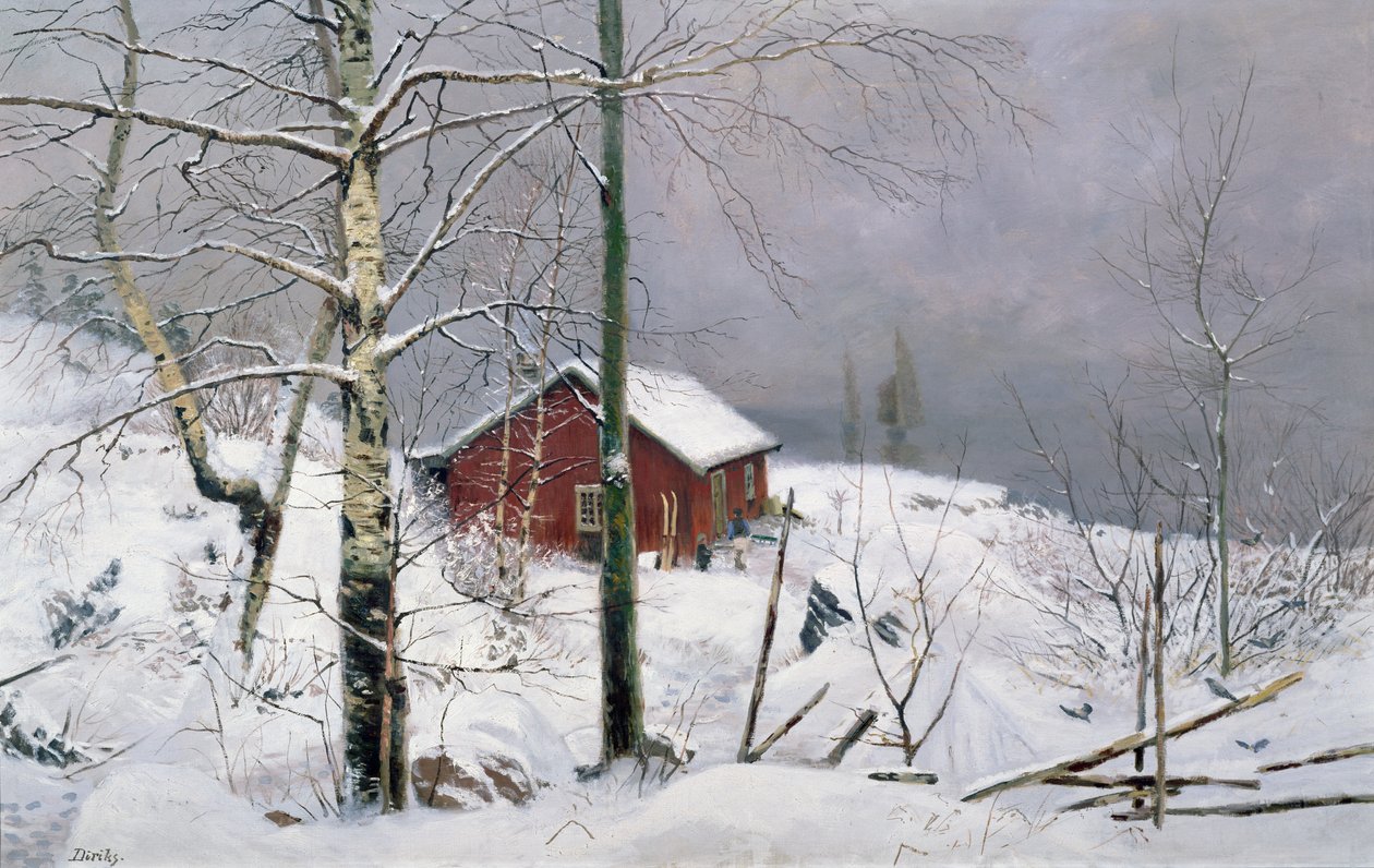 En lille bedrift (olie på lærred) af Carl Edvard Diriks