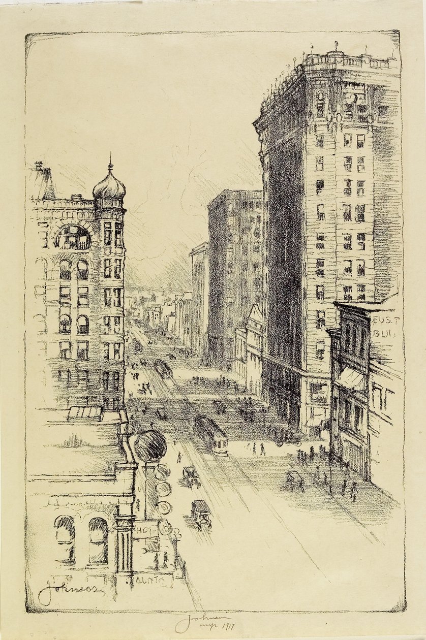 Hennepin Avenue under Sixth Street af Carl Edward Johnson