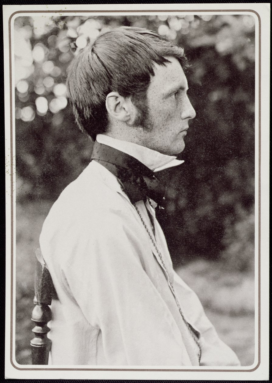 Portræt af Heinrich Vogeler (1872-1942) 1898 (bw foto) af Carl Eeg