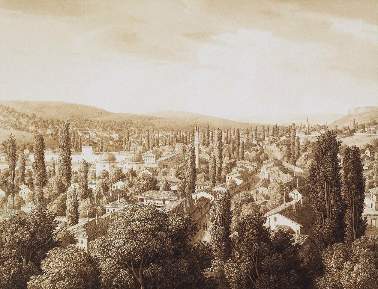 Udsigt over Bakhchisaray, 1824 af Carl Ferdinand von Kugelgen