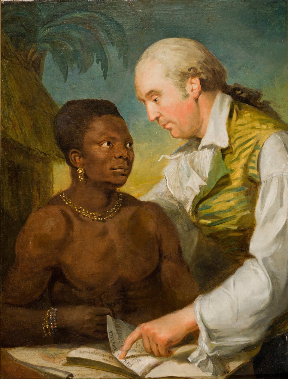Dobbeltportræt af Carl Bernhard Wadström (1746-1799) og prins Peter Panah af Carl Frederik von Breda