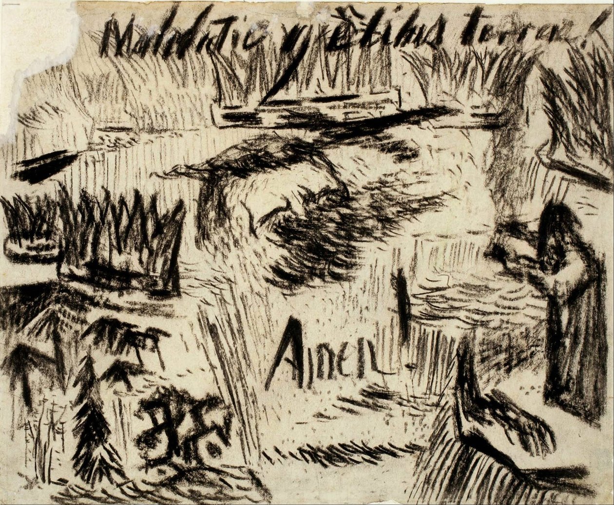 Uden titel (Maledictio gentibus terrae! Amen!) af Carl Fredrik Hill