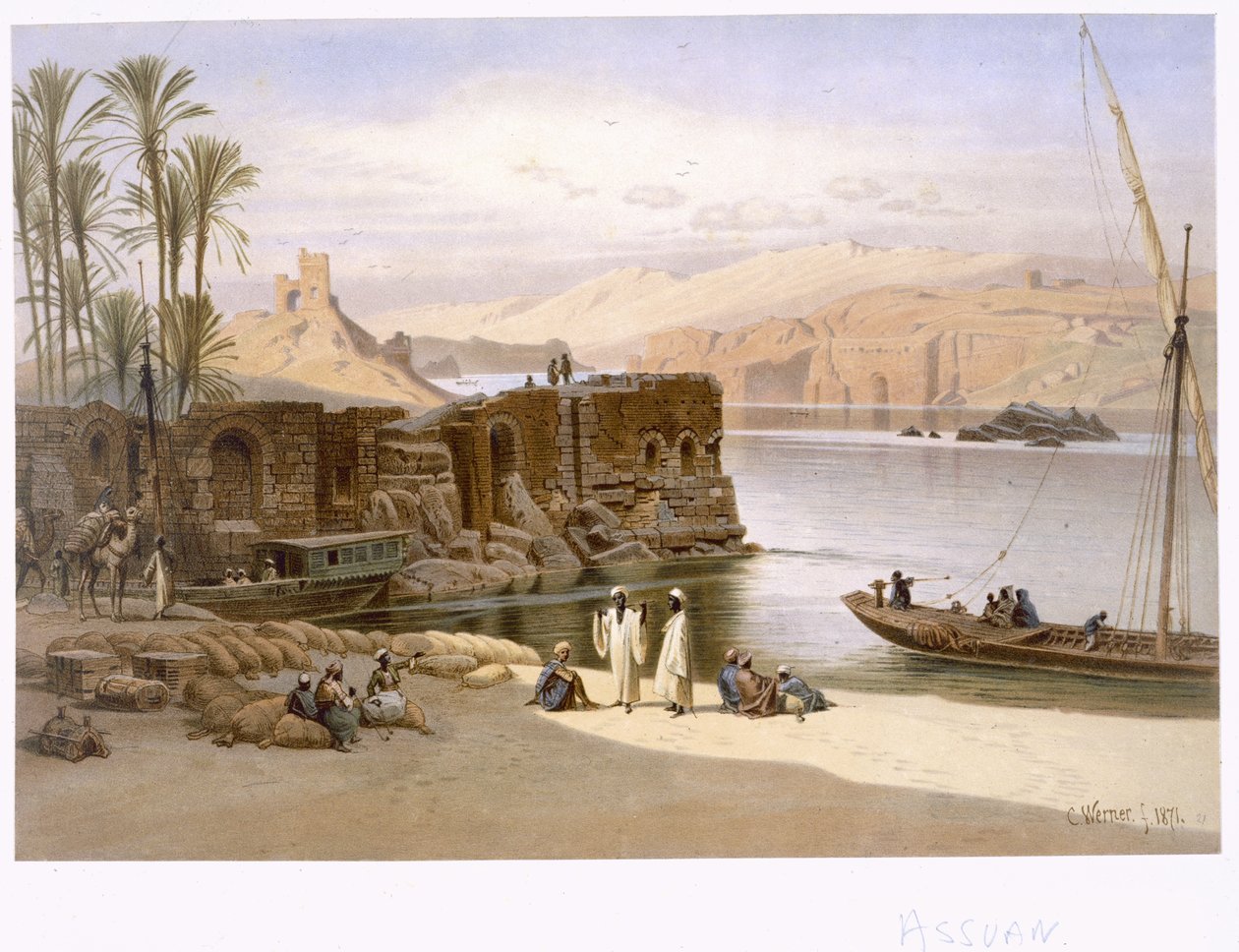 Aswan, 1871 af Carl Friedrich Heinrich Werner