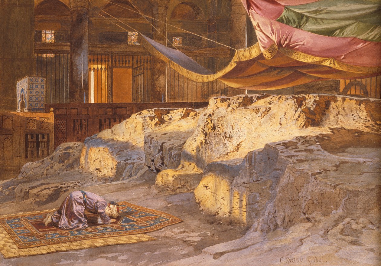 Inde i klippekuplen, 1864 af Carl Friedrich Heinrich Werner