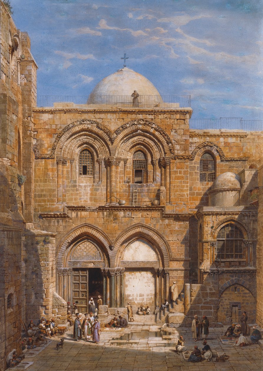 Den Hellige Gravs Kirke, Jerusalem, 1862 af Carl Friedrich Heinrich Werner
