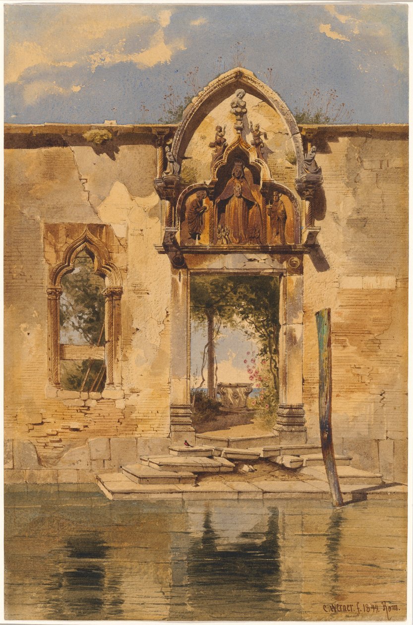 Portalen til Madonna della Misericordia fra kanalen af Carl Friedrich Heinrich Werner