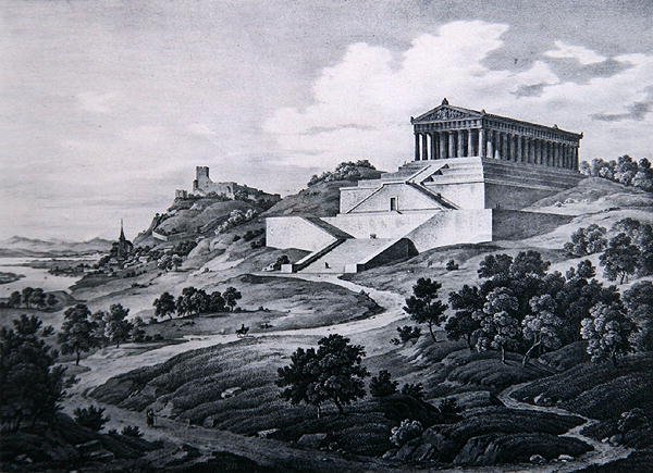 The Walhalla (litho) af Carl Friedrich Heinzmann