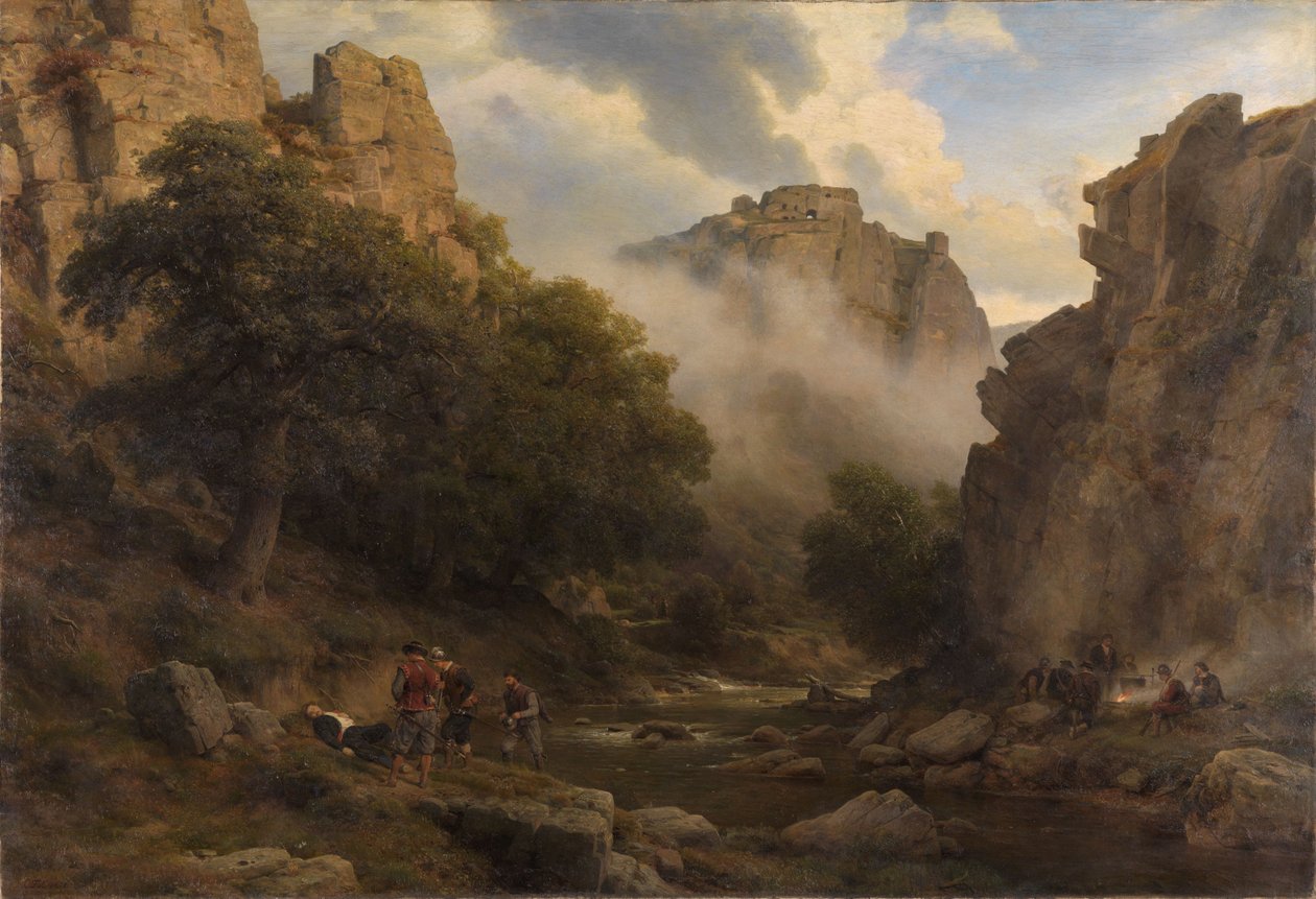 Bode-dalen i Harzen af Carl Friedrich Lessing