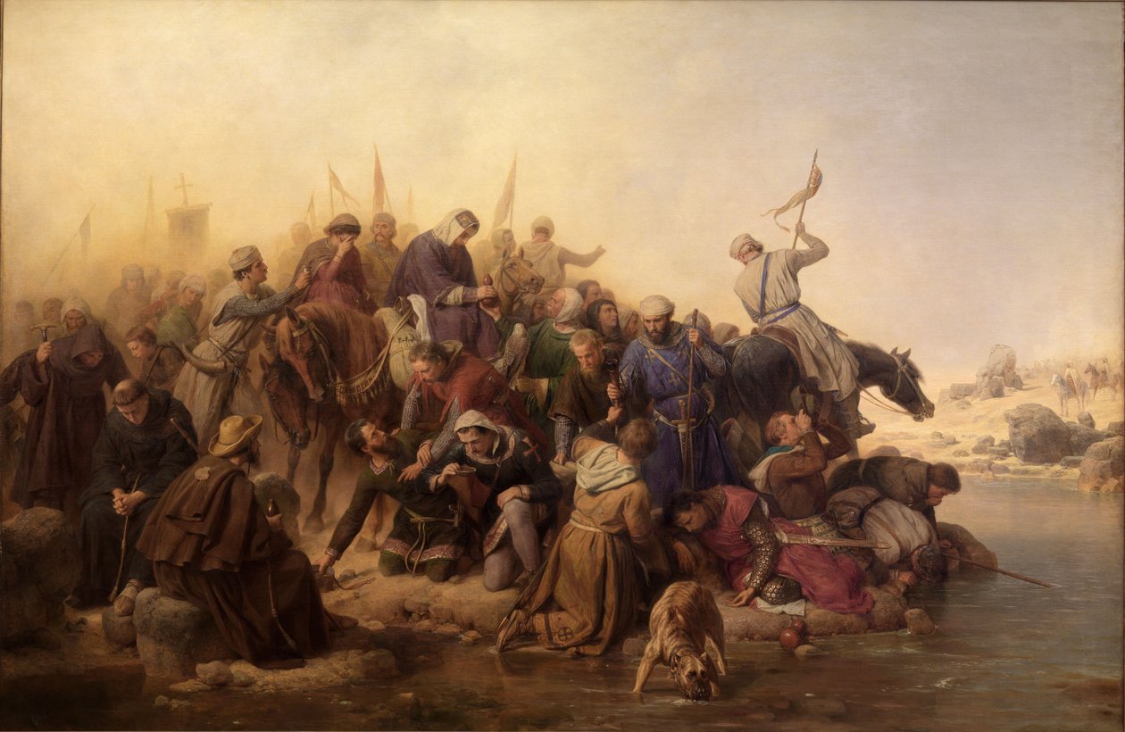 Korsfarerne i ørkenen af Carl Friedrich Lessing