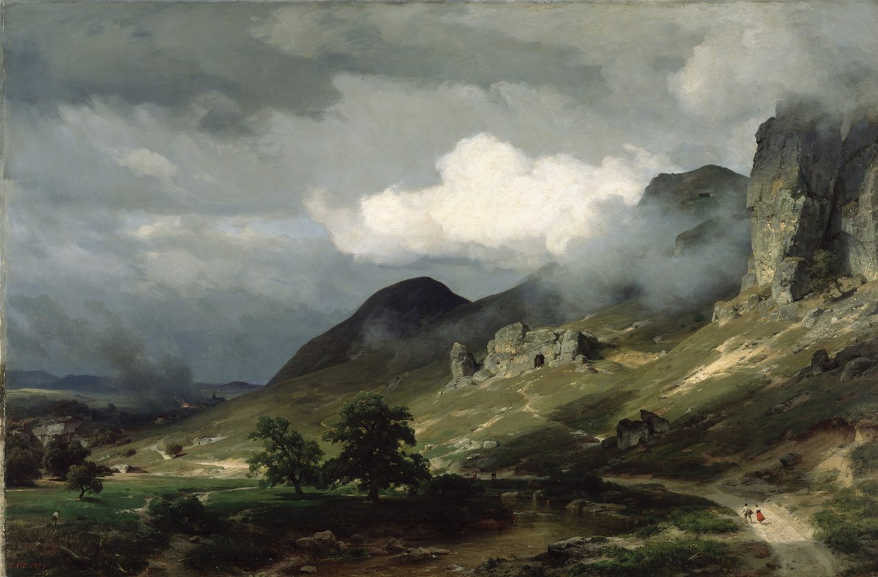Eifellandskab under tordenvejr af Carl Friedrich Lessing