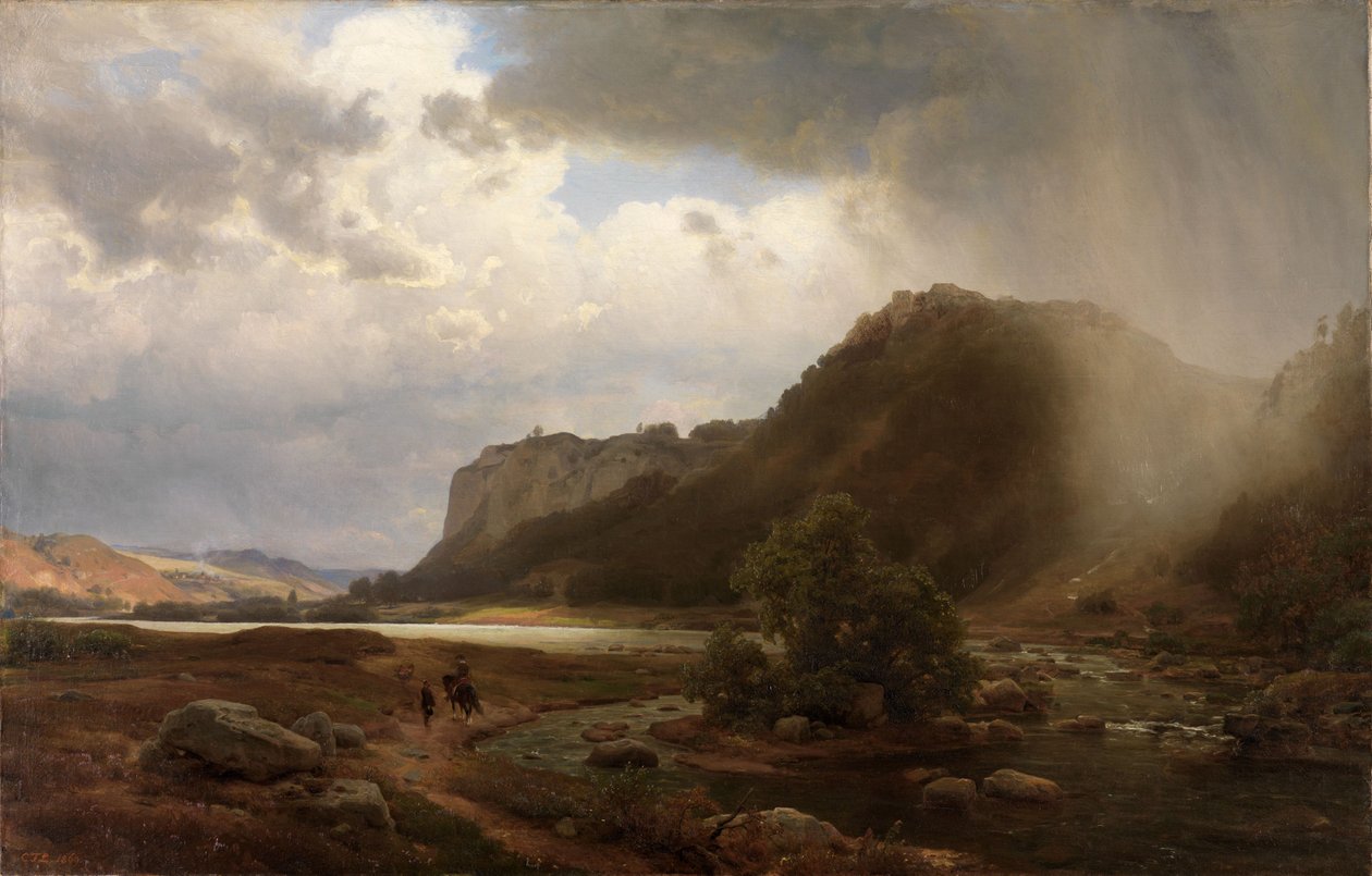 Flodlandskab af Carl Friedrich Lessing