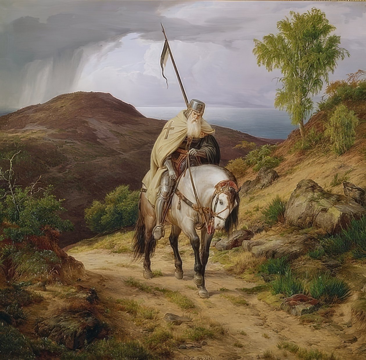 Tilbagevendende korsfarer. 1835 af Carl Friedrich Lessing