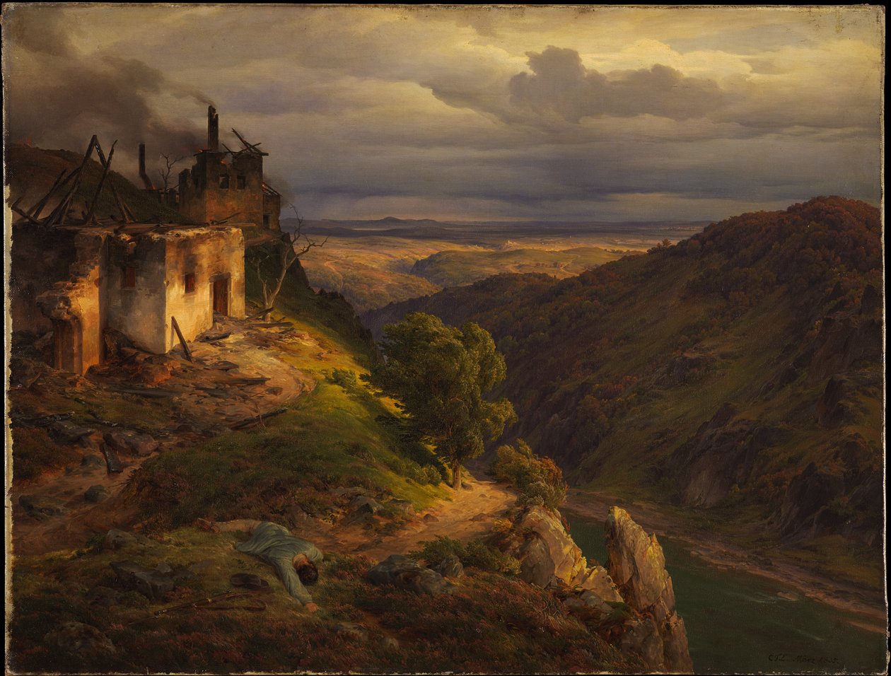 Landskab af Carl Friedrich Lessing