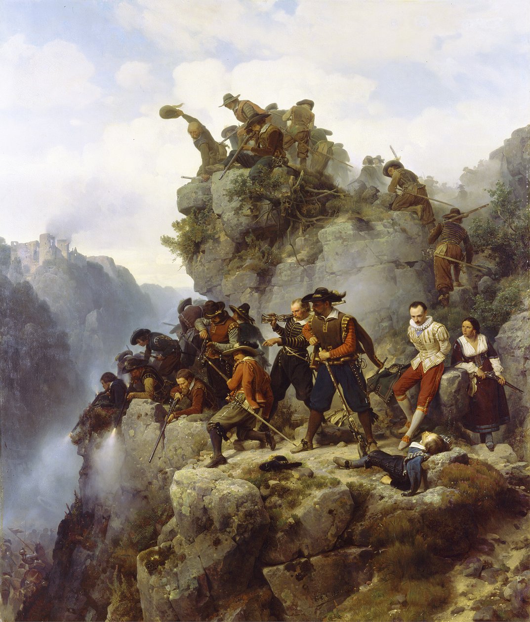 Skytter i bjergpasset af Carl Friedrich Lessing