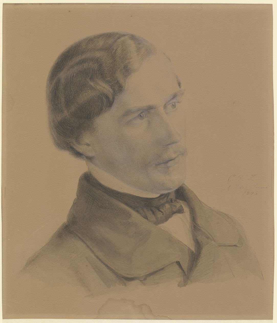 Kunstnerens selvportræt af Carl Friedrich Lessing