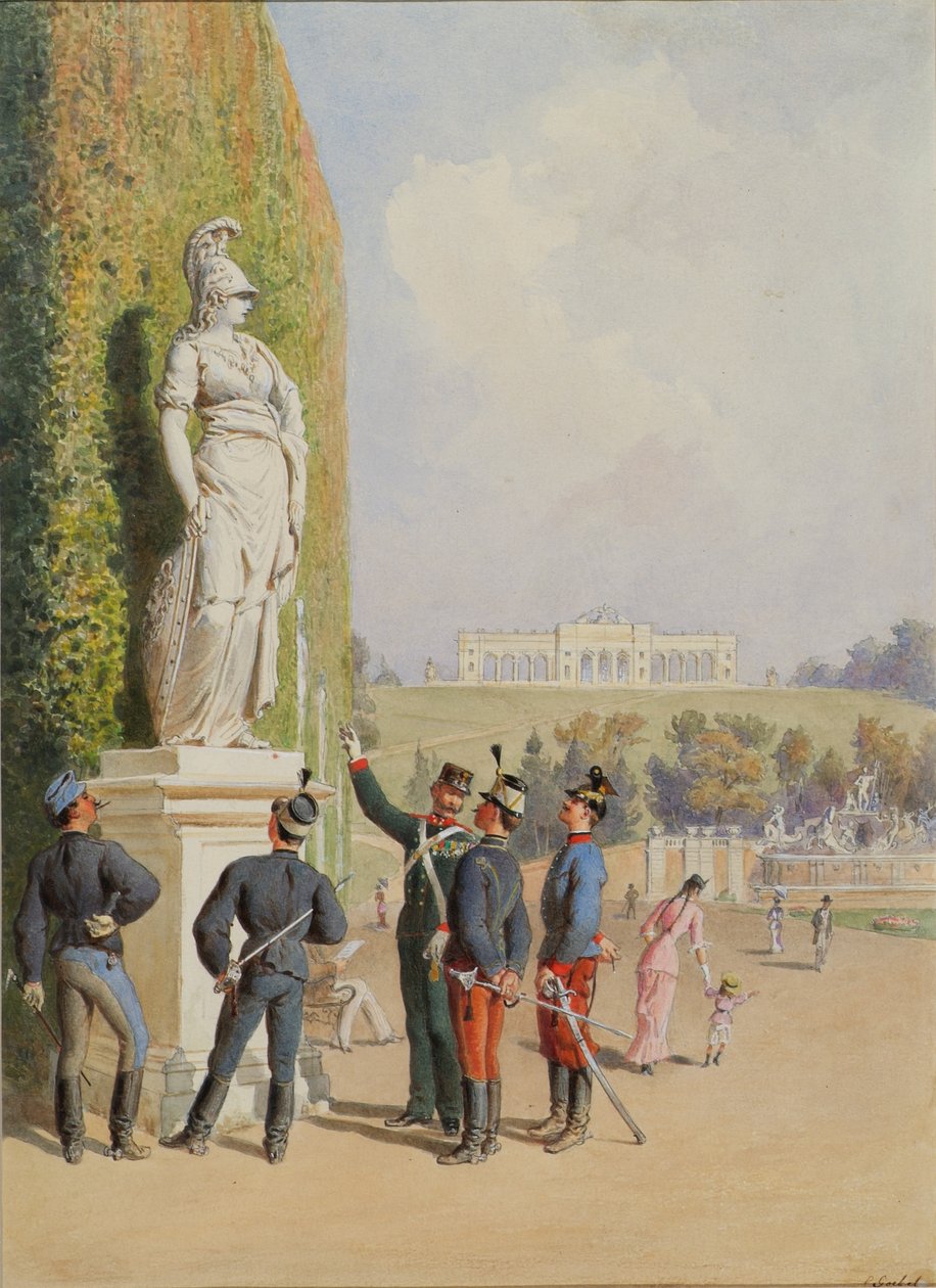 I haven til Schönbrunn Slot i Wien af Carl Goebel d. J.