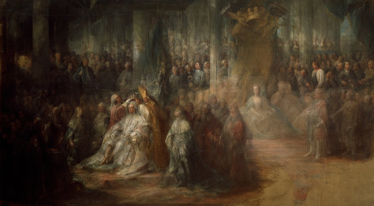 Kroningen af kong Gustav III af Sverige, 1782-1793 af Carl Gustaf Pilo