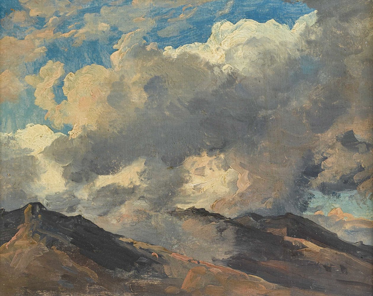 Tysk: Bjergtop i skyer af Carl Gustav Carus