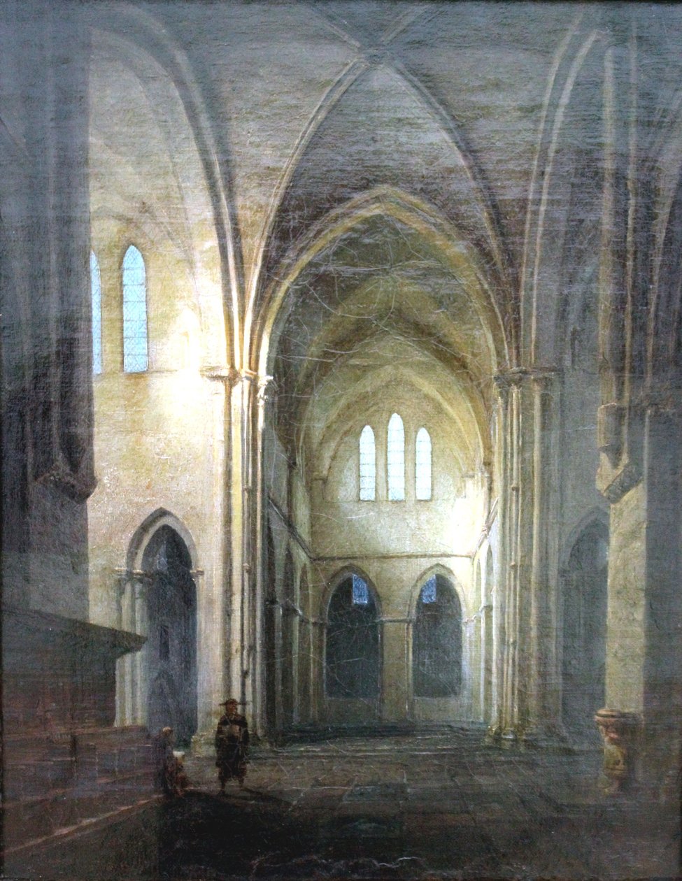 Klosterkirken Riddagshausen / Interiør af en gotisk kirke af Carl Gustav Carus