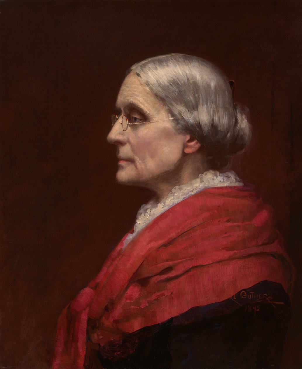 Susan Brownell Anthony, 1895. af Carl Gutherz