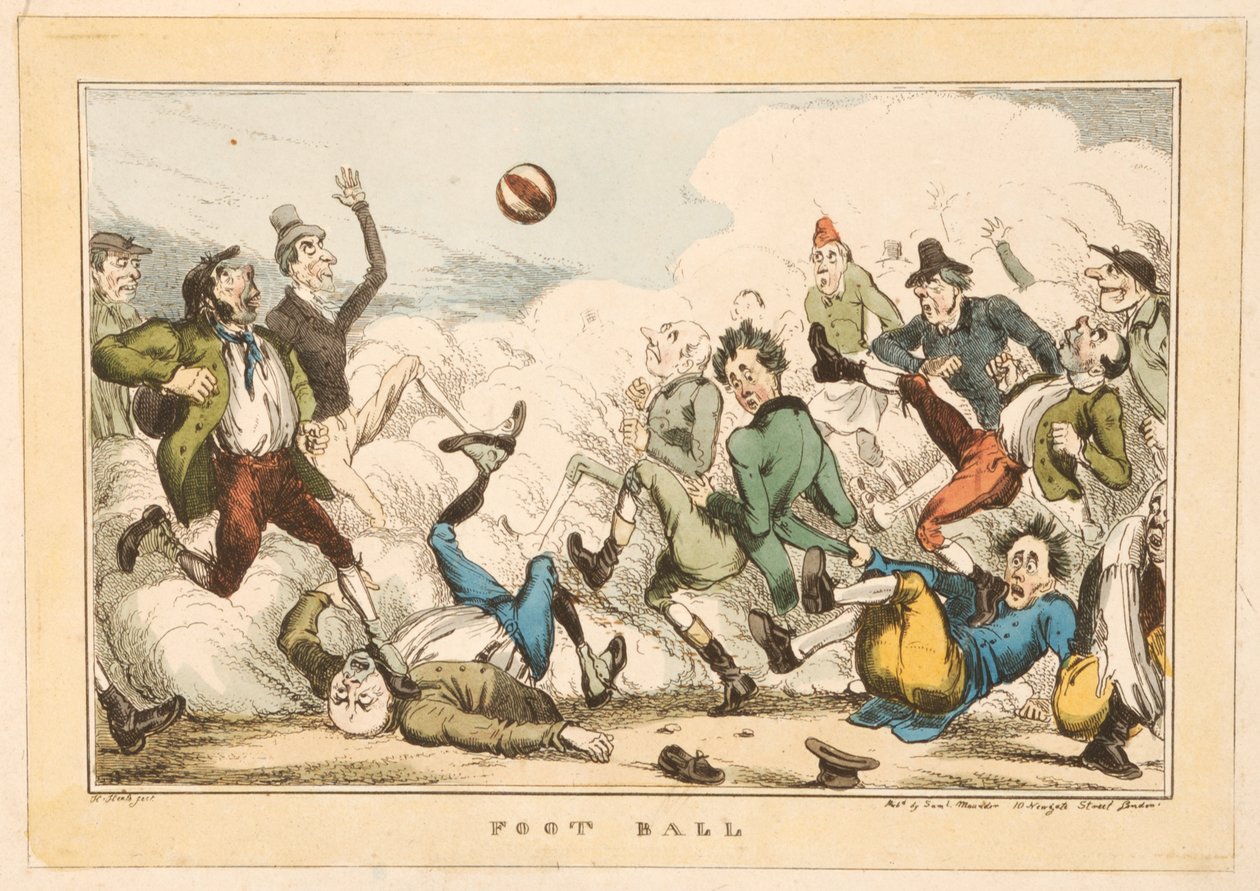 Fodbold i Londons gader, 1820 af Carl H. Heath
