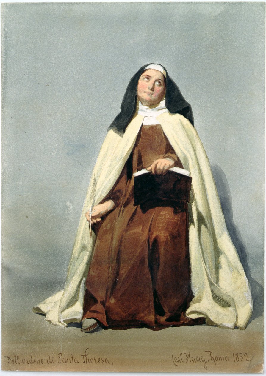 En nonne af St. Theresa-ordenen, 1852 af Carl Haag