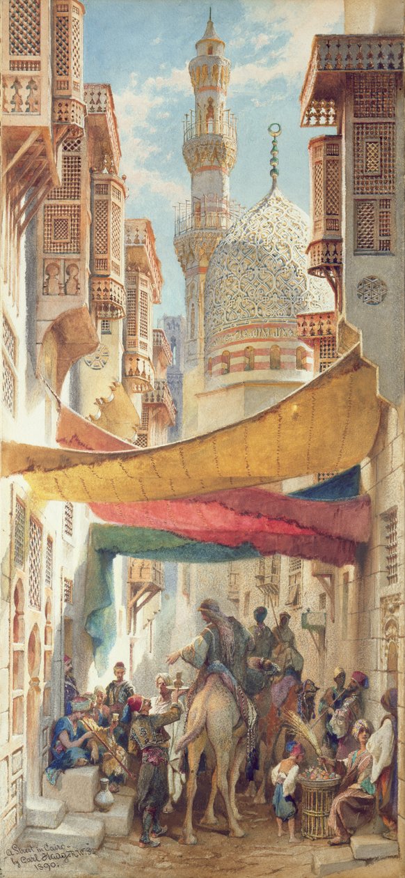 En gade i Kairo, 1890 af Carl Haag