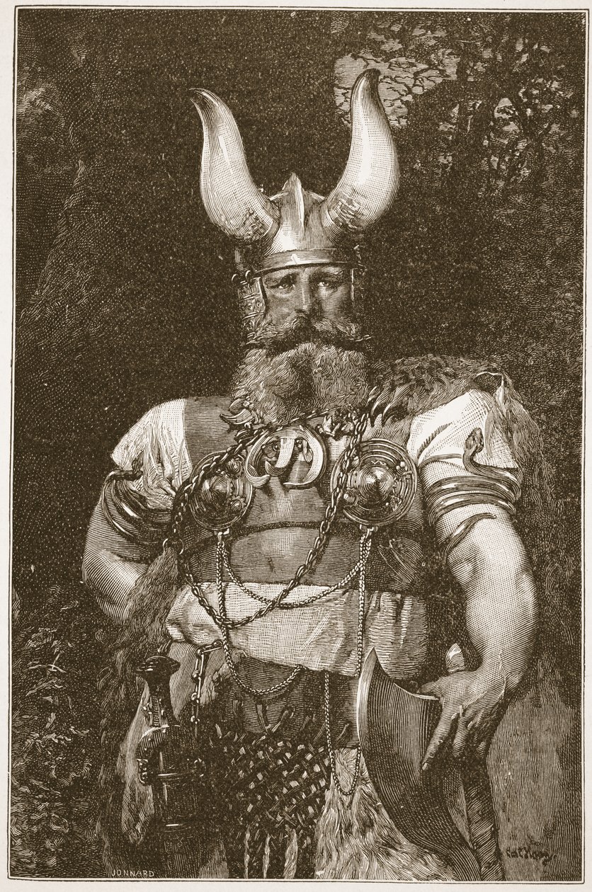 En vikingehøvding, illustration fra "The Church of England: A History for the People