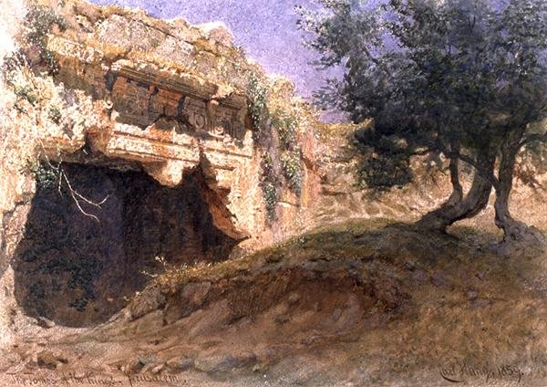Indgang til Kongernes Grave, Jerusalem af Carl Haag