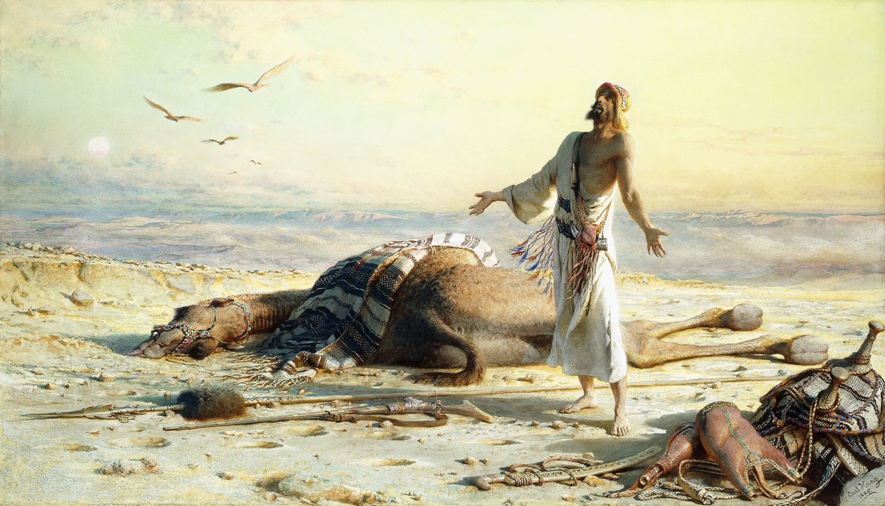 Forlis i ørkenen, 1886 af Carl Haag