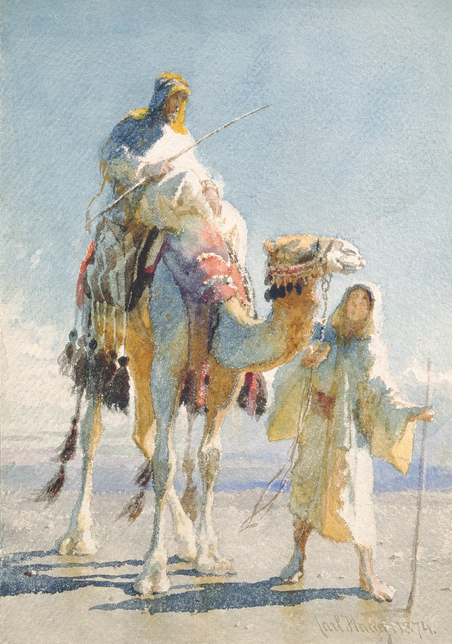 Shaiken og hans guide, 1874 af Carl Haag