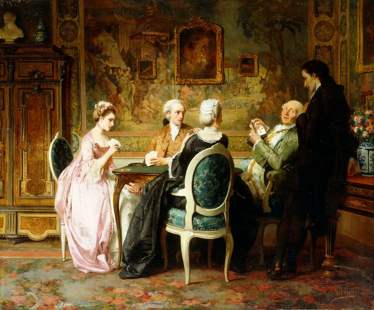 Kortspillet, af Carl Heinrich Hoff