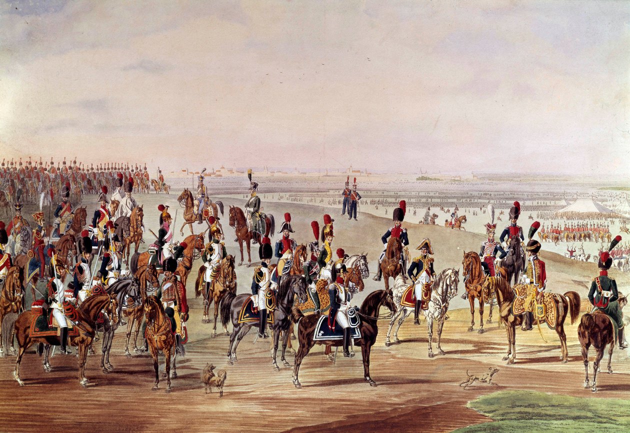 Generelt billede af det franske kavaleri, ca. 1809 Illustration af Carl-Heinrich Rahl (1779-1843) efter Wilhem von Kobell (1766-1855). Svag. 0,49x0,7 m. Paris, Musee de l