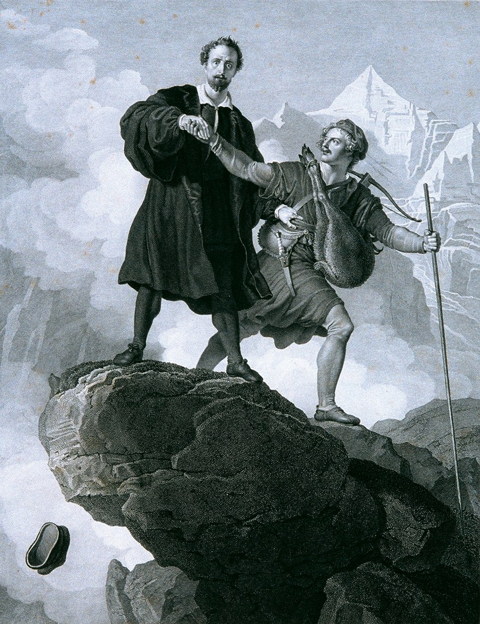 Manfred og gemsejægeren af Carl Heinrich Rahl