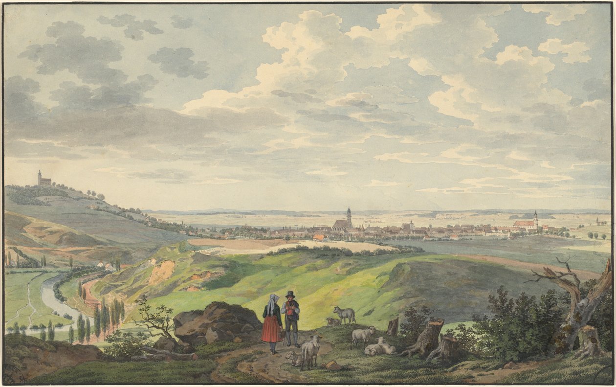 Byen Arnberg i Oberpfalz af Carl Heinzmann