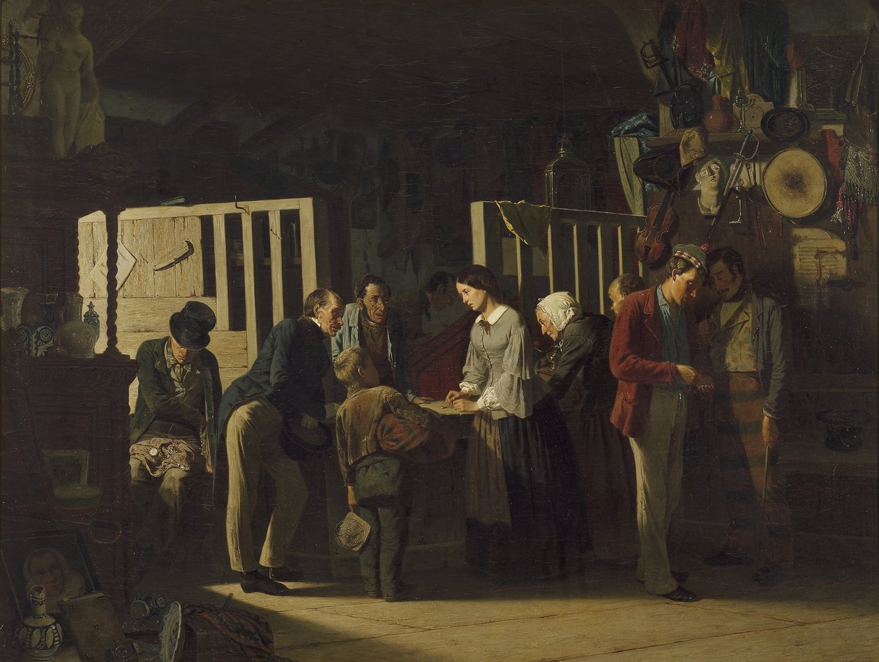 Pantelånerbutikken II, 1859 af Carl Hendrik d Unker