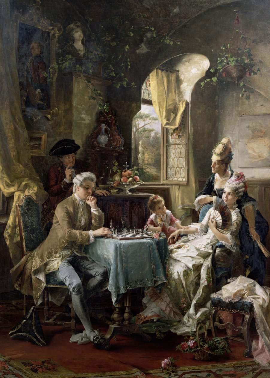 Skakspillerne, 1887 af Carl Herpfer