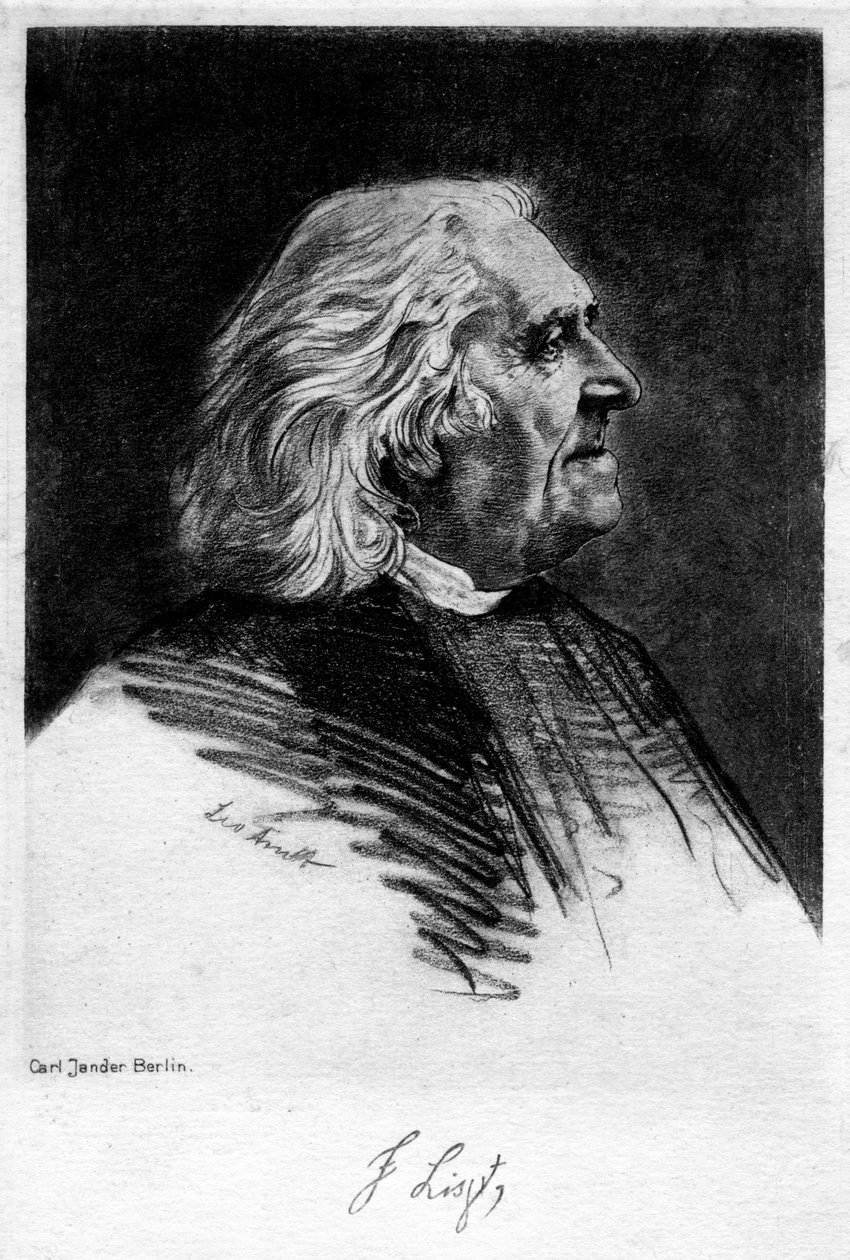 Franz Liszt 1811-1886, ungarsk komponist og pianist, 20. århundrede. af Carl Jander