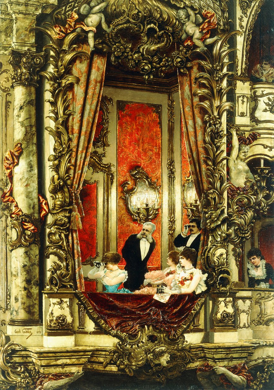 Franz Josef ved Operaen, 1883 af Carl Kahler
